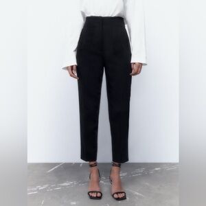 Zara High-Waist Trouser Pants Size Small- Black